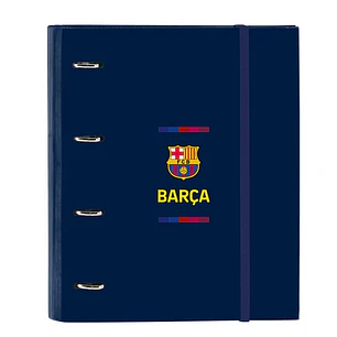 Safta F.C.Barcelona 1ª Equipacion 26/27 Carpeta de 4 Anillas de 35mm - Recambio de 100 Hojas A4 - Cuadricula de 5x5mm - 80g/m2 - Separadores Internos 