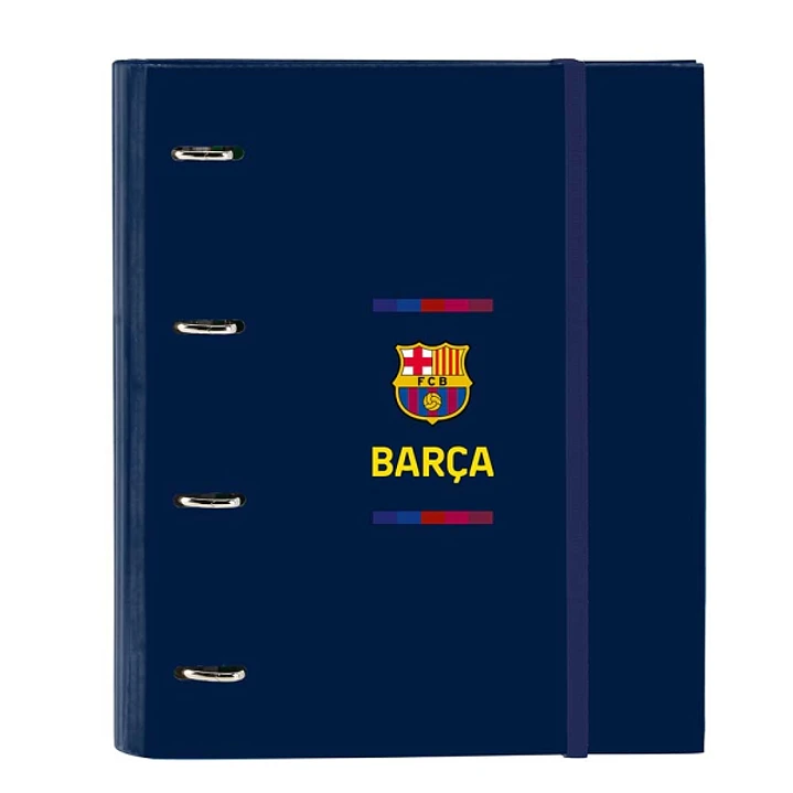 Safta F.C.Barcelona 1ª Equipacion 26/27 Carpeta de 4 Anillas de 35mm - Recambio de 100 Hojas A4 - Cuadricula de 5x5mm - 80g/m2 - Separadores Internos  1