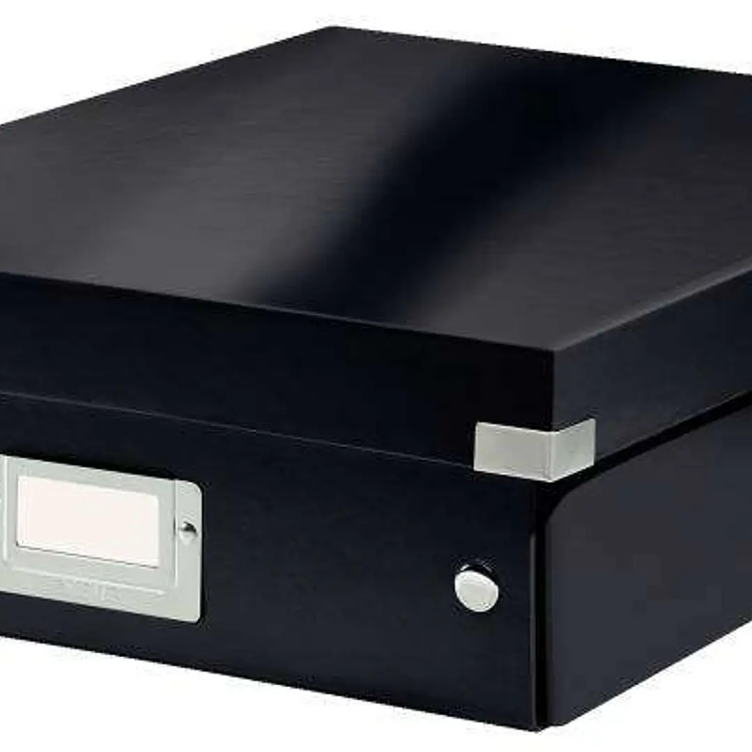 Leitz Click & Store WOW Caja Organizadora Mediana - Se Divide en 2, 3 o 4 Compartimentos - 85% Carton Reciclado - Color Negro 1