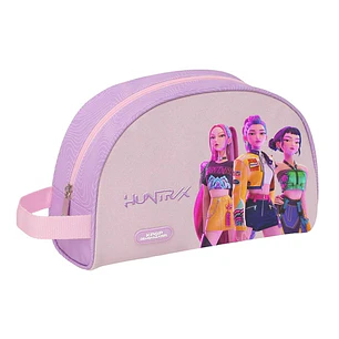 Safta K-Pop Demon Hunters Iconic Neceser - Adaptable a Carro - Asa de Mano Lateral - Bolsillo Interior con Cremallera - 28x18x10cm - Color Lavanda