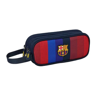 Safta F.C.Barcelona 1ª Equipacion 26/27 Portatodo - 3 Compartimentos con Cremallera - Asa Lateral - 21x8.5x7cm - Color Azul Noche