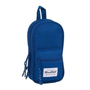 Safta Blackfit8 Oxford Plumier Mochila Vacio - 4 Compartimentos Internos - Cremallera Doble - Bolsillo Frontal - Asa Superior - 1.4L - 120x50x230mm - 