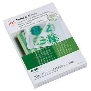 GBC Cartera Plastificacion Documentos A5 2x125 Micras Brillo Transparente 216x303Mm