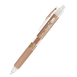 Online Boligrafo Retractil - Tinta Acrilica - Punta Fina de 1mm - Color Marron