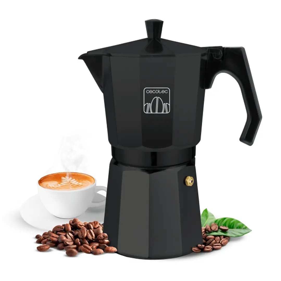 Cecotec Mokclassic 1200 Cafetera Italiana para 12 Tazas - Aluminio Fundido - Apta para Gas, Electrica y Vitro - Facil de Limpiar - Valvula de Segurida 1