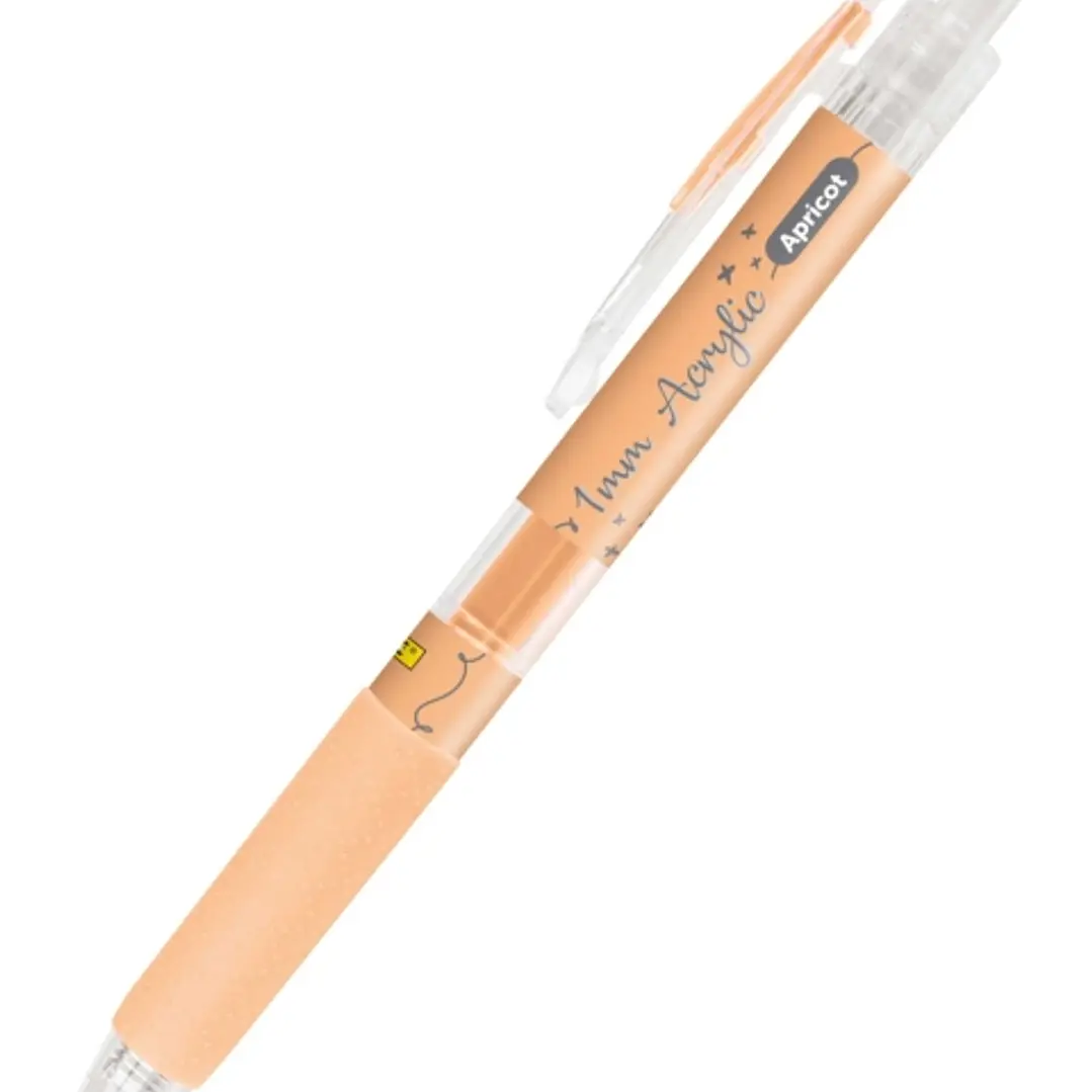 Online Boligrafo Retractil - Tinta Acrilica - Punta Fina de 1mm - Color Melocoton 1
