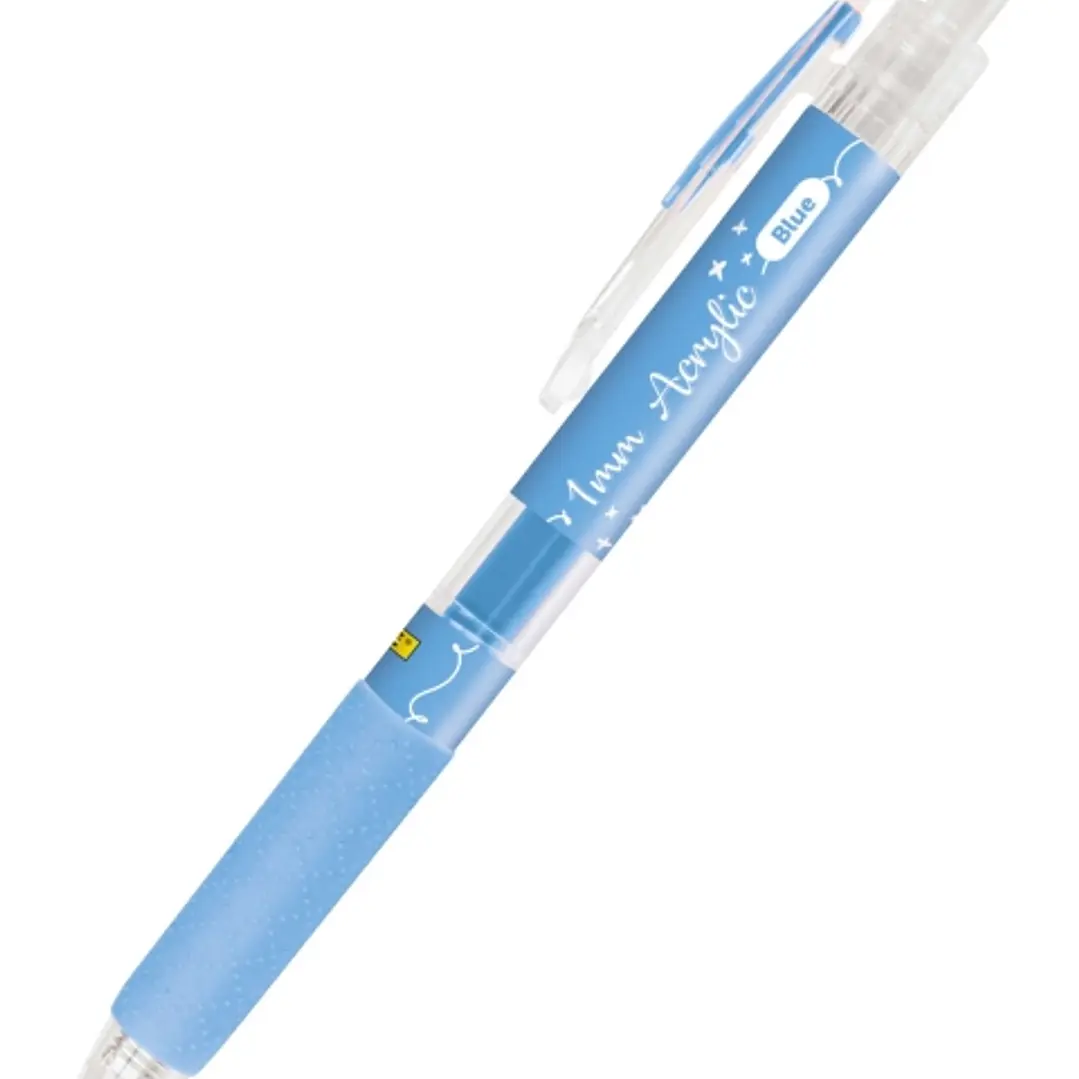 Online Boligrafo Retractil - Tinta Acrilica - Punta Fina de 1mm - Color Azul 1