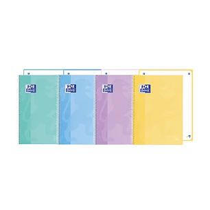 Oxford School Touch Europeanbook 1 Cuaderno A5+ 80 Hojas Microperforadas Rayado Dots - Tapa Extradura - Colores Pastel Surtidos