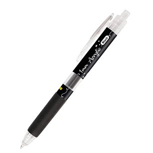 Online Boligrafo Retractil - Tinta Acrilica - Punta Fina de 1mm - Color Negro