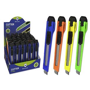 Bismark Cutter Pequeño con Cuchilla de Acero - Sistema de Bloqueo - Retractable e Intercambiable - Colores Surtidos