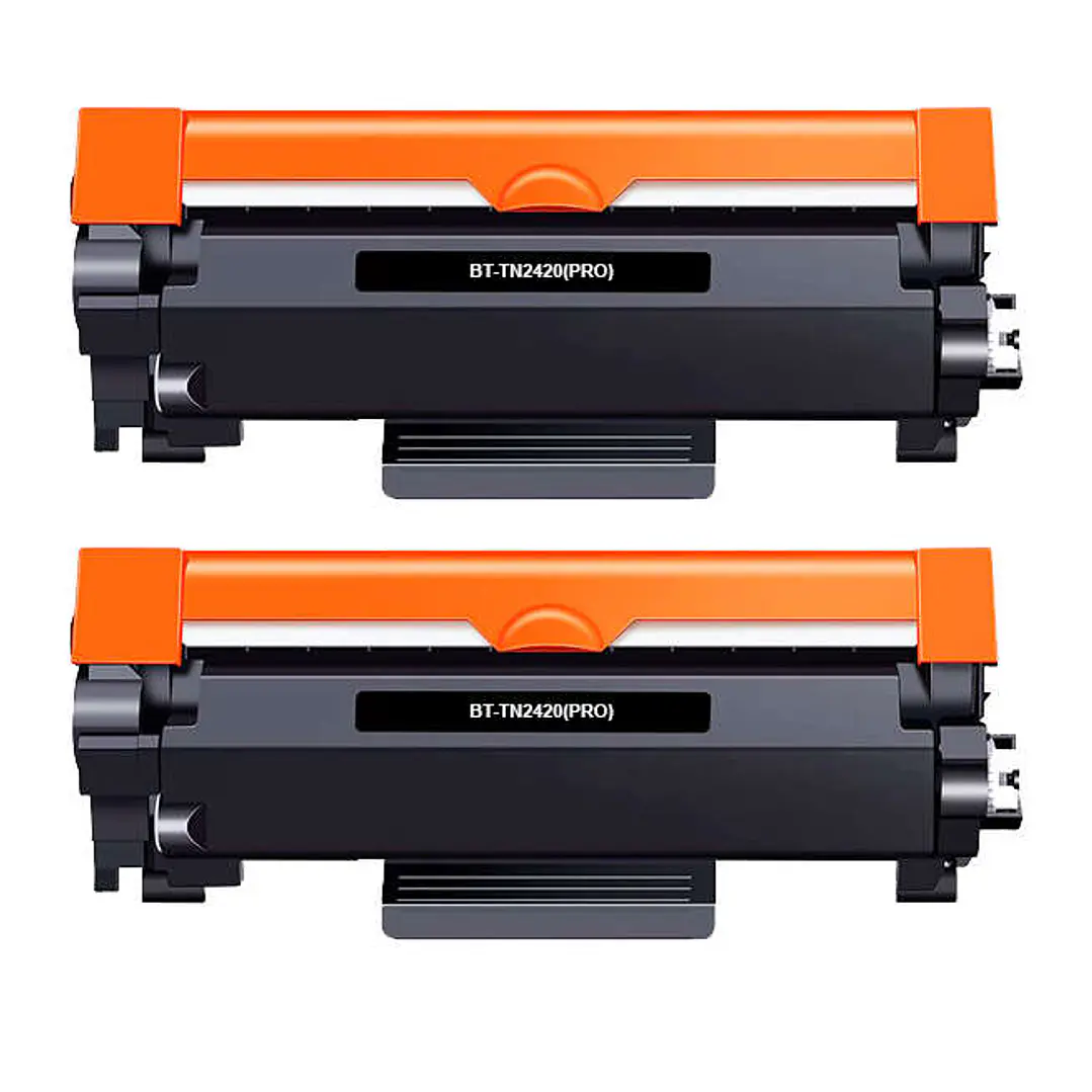 Brother TN2420/TN2410 Negro Pack de 2 Cartuchos de Toner Genericos 1