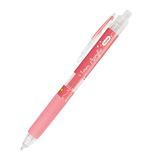 Online Boligrafo Retractil - Tinta Acrilica - Punta Fina de 1mm - Color Coral