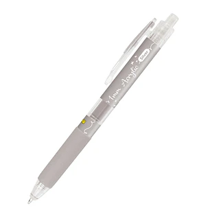 Online Boligrafo Retractil - Tinta Acrilica - Punta Fina de 1mm - Color Plata