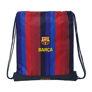Safta F.C.Barcelona 1ª Equipacion 26/27 Saco Plano - Cierre con Cordones - Bolsillo Interior con Cremallera - 35x40x1cm - Color Rojo y Azul