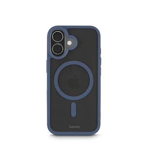 Hama Frame Protect Funda para iPhone 17 - Antideslizante - Magnetico - Policarbonato y Poliuretano Termoplastico - Bordes Elevados - Color Azul y Tran