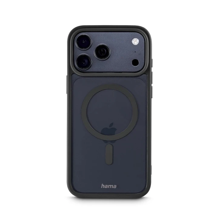 Hama Frame Protect Funda para iPhone 17 Pro Max - Antideslizante - Magnetico - Policarbonato y Poliuretano Termoplastico - Bordes Elevados - Color Neg 1