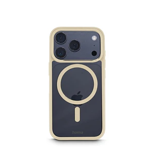 Hama Frame Protect Funda para iPhone 17 Pro - Antideslizante - Magnetico - Policarbonato y Poliuretano Termoplastico - Color Beige