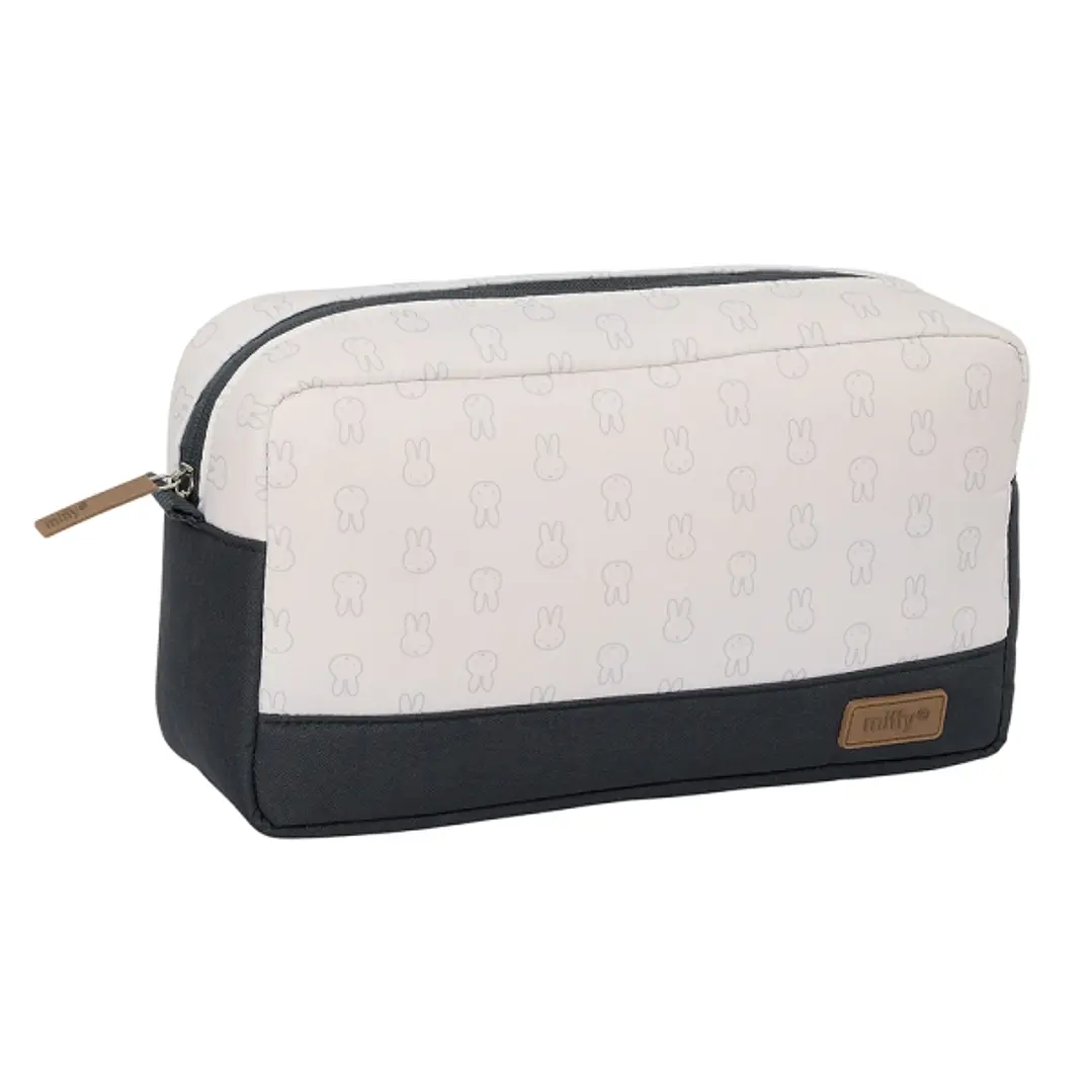 Safta Miffy Mum Moon Neceser de 4.05L - Compartimento con Cremallera - Material Reciclable - Repele el Agua - 280x90x160mm - Color Blanco y Negro 1