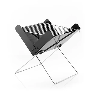 Innovagoods Foldecue Mini Barbacoa Portatil de Sobremesa para Carbon - Plegable - Parrilla de 30X24.5cm - Facil de Limpiar - Compacta - Ligera - 31x28