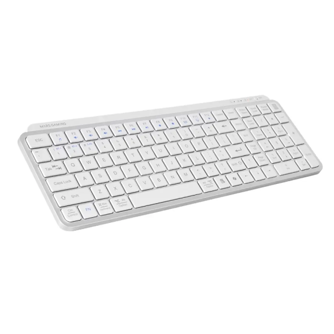 Mars Gaming MK-SILENKEYS Teclado Completo Inalambrico - Bluetooth - Disposicion Portuguesa QWERTY PT - 720mAh - Teclas Silenciosas de Perfil Bajo - Ac 1