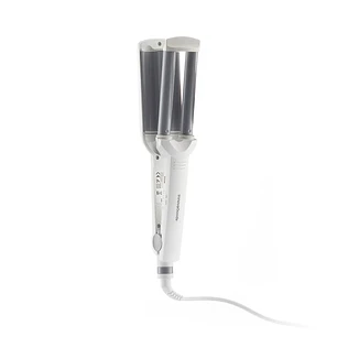 Innovagoods Wavio Plancha de Pelo Ceramica para Ondas - 55W - Cable 180cm - Temperatura hasta 200ºC - Indicador LED - Tecnologia Ptc - 6.3x30x4cm - Co