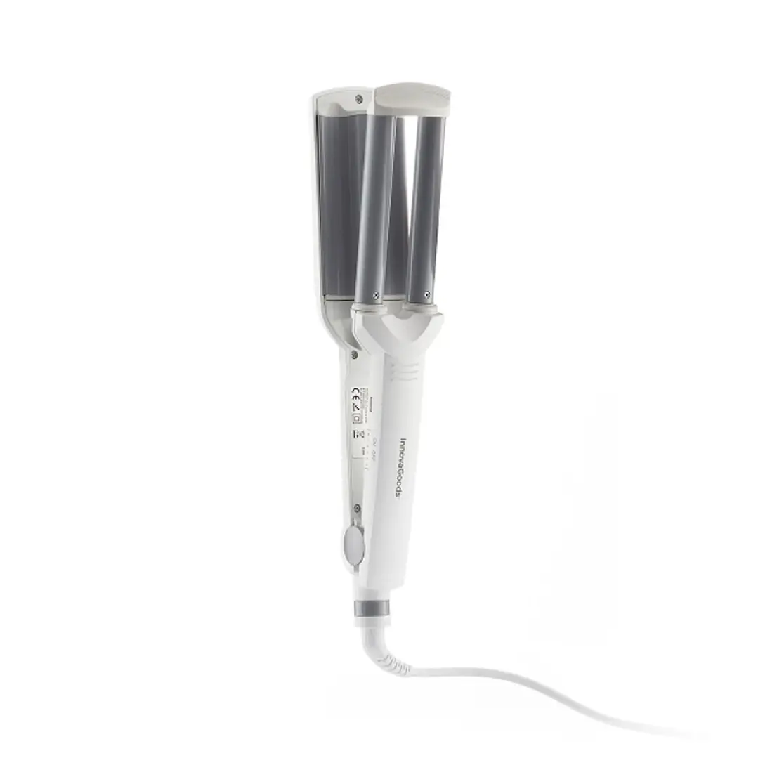 Innovagoods Wavio Plancha de Pelo Ceramica para Ondas - 55W - Cable 180cm - Temperatura hasta 200ºC - Indicador LED - Tecnologia Ptc - 6.3x30x4cm - Co 1