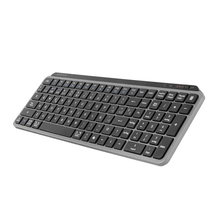 Mars Gaming MK-SILENKEYS Teclado Completo Inalambrico - Bluetooth - Disposicion Inglesa QWERTY US - 720mAh - Teclas Silenciosas de Perfil Bajo - Acces 1