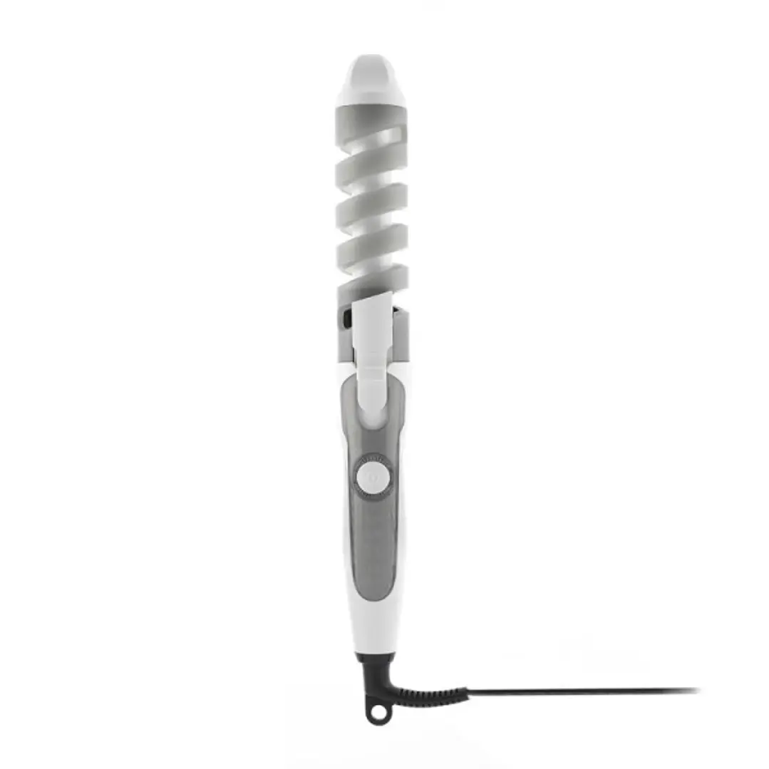 Innovagoods Spihair Rizador Ceramico en Espiral - Potencia 35W - Cable 2m - Temperatura 190ºC - 36mm de Diametro - 33x4.4x3.9cm - Color Blanco y Gris 1