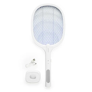 Innovagoods Elecfly Raqueta Matainsectos Recargable con Luz UV 2 en 1 - Funcion Lampara - 3000 Voltios - Bateria de 500mAh - Antidescargas Accidentale