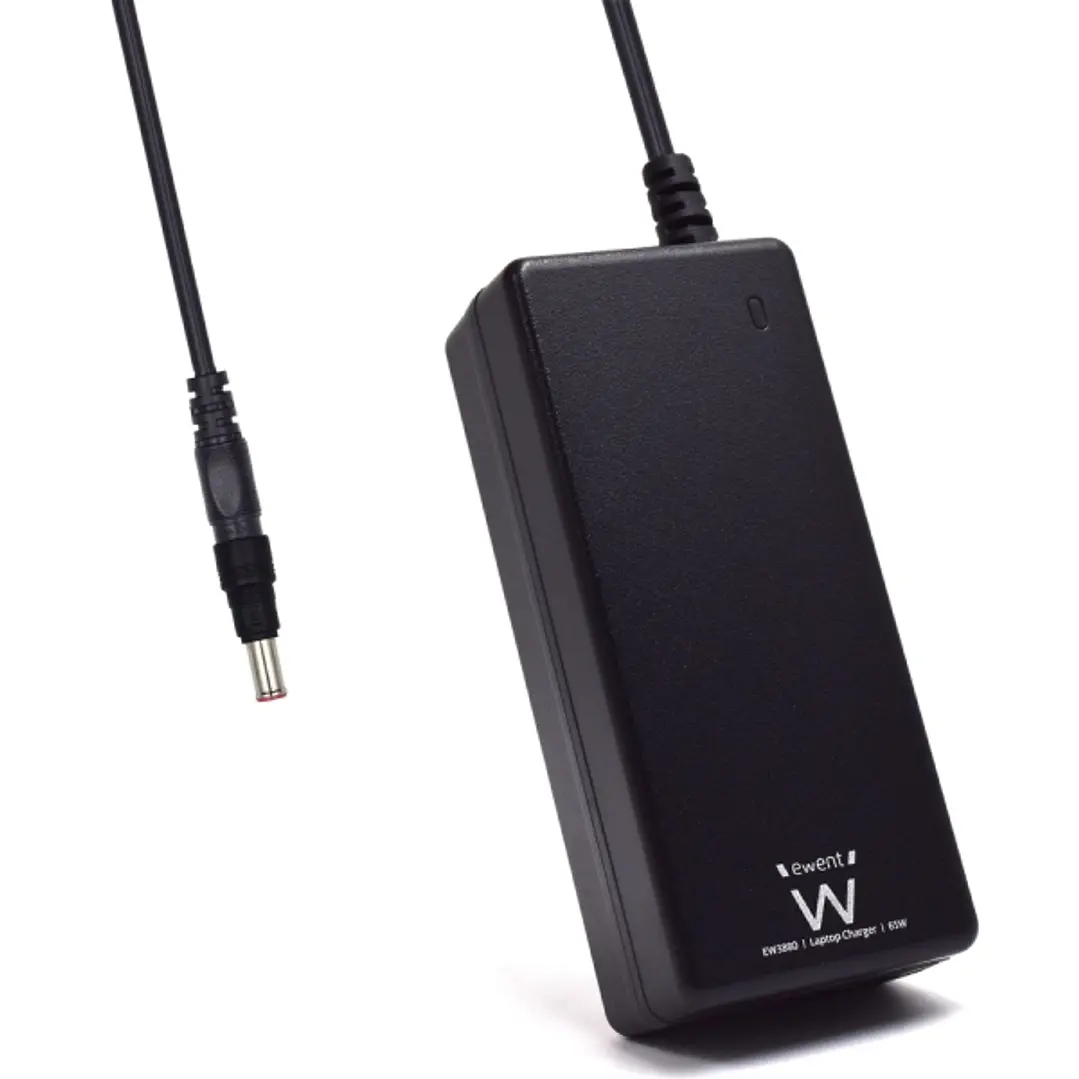 Ewent Cargador Especifico para Portatiles Sony, Fujitsu - 65W de Potencia - Clavija 6x4.3mm - Longitud de Cable Total de 2.7m (1.5+1.2m) - Proteccion  1