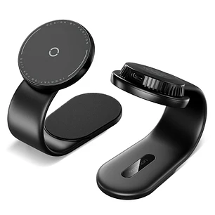 Vention Soporte Cargador Magnetico para Smartphone - 15W - USB-C - Adhesivo 3M y Velcro - Plegable - Color Negro