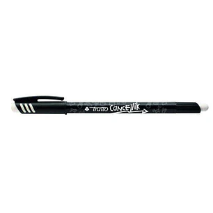 Tratto Cancellik Boligrafo de Bola - Tinta Borrable - Trazo 0.4mm - Doble Goma - Color Negro