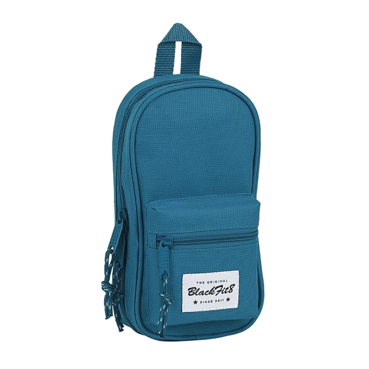Safta Blackfit8 Egeo Plumier Mochila - 33 Piezas - Goma - Lapiz - Tijeras - Sacapuntas - Boligrafos - Fluorescentes - Regla - 12 Rotuladores - 12 Colo 1