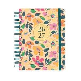 Finocam Cosmo Cart Agenda Escolar 26/27 - 1 Dia por Pagina - Formato 4º - 155x212mm - Tapas de Carton Forrado - Papel de 80g/m2 - Espiral Metalica - E