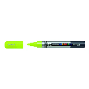 Lyra Mark All Rotulador Permanente - Multisuperficie - Punta Redonda - 2mm - Color Amarillo Neon