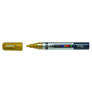 Lyra Mark All Rotulador Permanente - Multisuperficie - Punta Redonda - 2mm - Color Oro