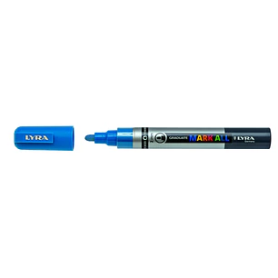Lyra Mark All Rotulador Permanente - Multisuperficie - Punta Redonda - 2mm - Color Azul Claro