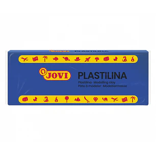 Jovi Caja de 15 Pastillas de Plastilina 150gr - Mezclables - No Se Seca - Facil de Moldear - Color Azul Oscuro