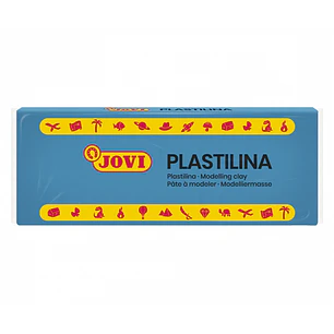 Jovi Caja de 15 Pastillas de Plastilina 150gr - Muy Moldeable - No Se Seca - Libre de Alergenos - Ideal para Figuras en Volumen - Color Azul