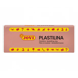 Jovi Caja de 15 Pastillas de Plastilina 150gr - Pasta Vegetal para Modelar - No Endurece - Sin Gluten - Inocua y Segura - Color Beige