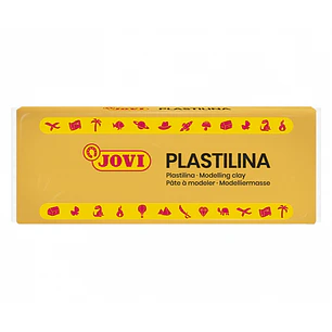 Jovi Caja de 15 Pastillas de Plastilina 150gr - 100% Vegetal - Muy Moldeable - No Se Seca - Sin Gluten - Inocua y No Toxica - Color Amarillo Oscuro