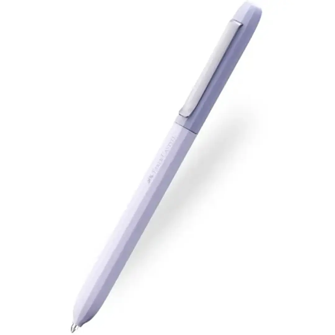 Faber-Castell Avori Boligrafo de Mecanismo Giratorio XB - 92% de Plastico Reciclado - Clip Metalico Solido - Color Lavanda 1
