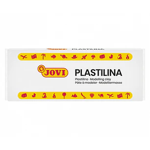 Jovi Caja de 15 Pastillas de Plastilina 150G - 100% Vegetal - Muy Moldeable - No Se Seca - sin Gluten - Mezclables - Libre de Alergenos - Color Blanco