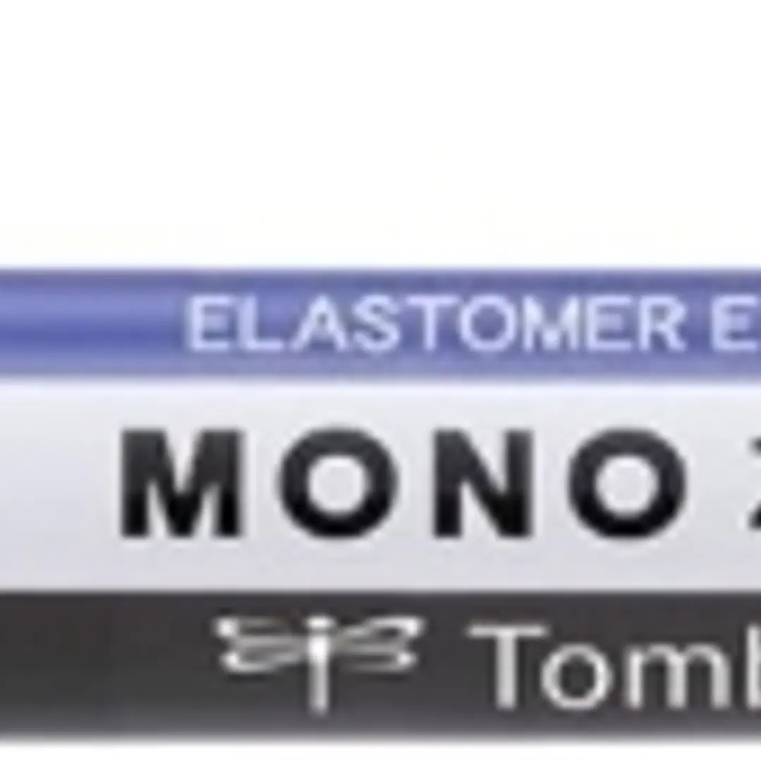 Tombow Mono Zero Portagomas - Punta Rectangular de 2.5x5mm - Capuchon de Proteccion - Mecanismo de Giro - Libre de PVC y Latex - Color Blanco, Azul y  1