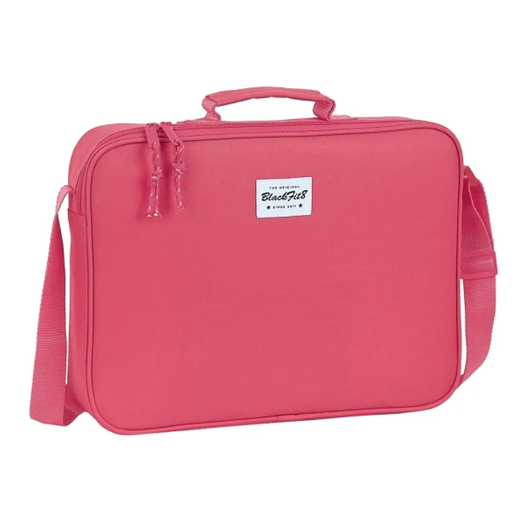 Safta Blackfit8 Fresa Maletin con Cremallera - Bandolera Ajustable - Asa Forrada - Doble Tirador Cremallera - Fondo Interior Semirigido - 6L - 380x60x 1
