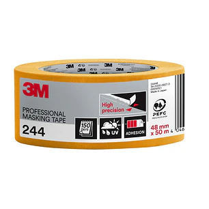 3M Cinta de Enmascarar Profesional - Multisuperficie - 48mm x 50m - 100% PEFC - Color Naranja