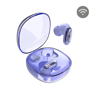 Mars Gaming MHIB2 Auriculares Bluetooth 5.4 - Microfono Integrado - Autonomia hasta 7h - Indicador LED - Semitransparente - 60x60x30mm - Color Morado