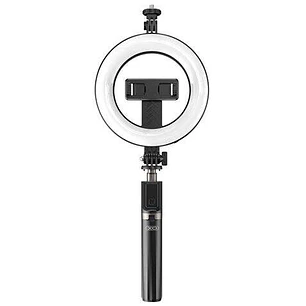 XO Tripode + Palo Selfie Bluetooth + Luz SS12 - Color Negro