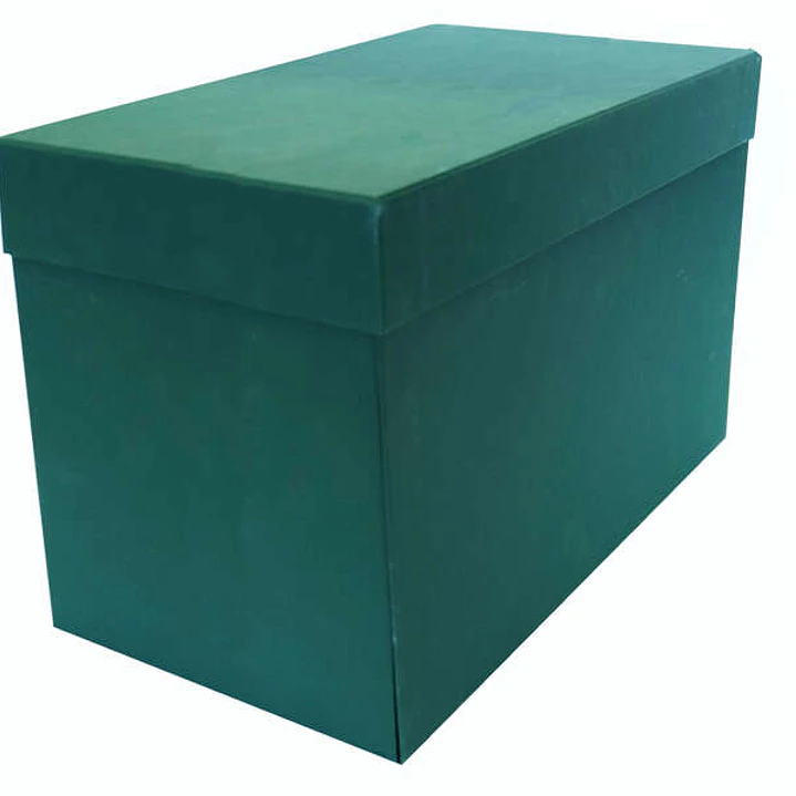 Elba Caja de Transferencia Tamaño Folio - Lomo de 20cm - Tapa Protectora y Solapa Abatible - Fabricada en Carton Reciclado Forrado con Geltex - Medida 1