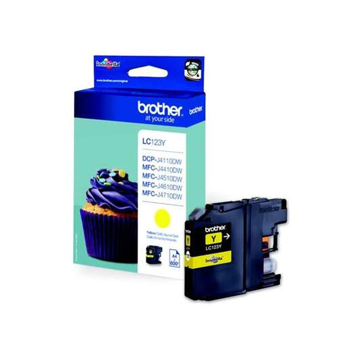 Brother LC123 Amarillo Cartucho de Tinta Original - LC123YBP 1